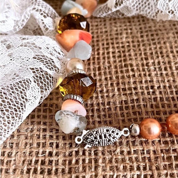 Artesian Peachy Warm Coastal Beach Vacation Beaded Woman’s Jewelry - Picture 6 of 8